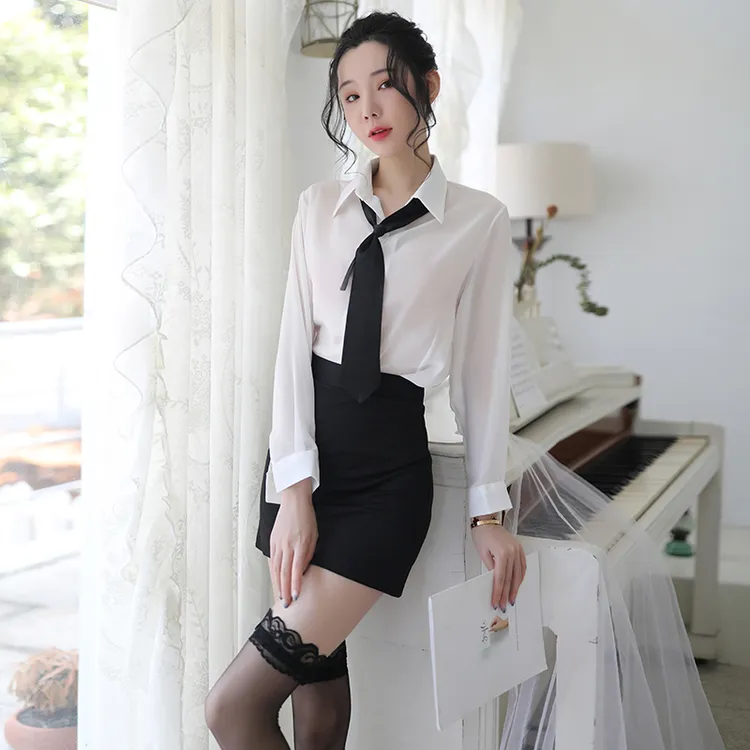 九色生活性感成熟御姐风修身秘书OL制服情调约会诱惑短裙睡衣裙女