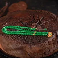 【一笙珠宝】天然和田玉碧玉项链18K金镶嵌