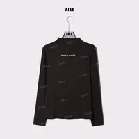 AELE半高领修身百搭休闲印花长袖打底上衣 T853 2987 AD