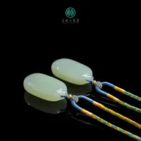 珠光宝气&和田玉无事牌吊坠38*22mm&多样性发一