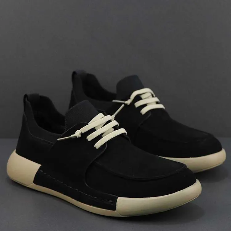 一脚蹬乐福鞋男2024新款秋季丑萌歪头潮流芒果休闲鞋透气软皮板鞋