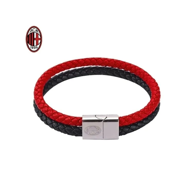 铁合金布艺手链 红绳铁合金布艺手链AC米兰官方红黑手环百搭情侣