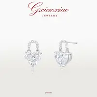 G XIAOXIAO 镀K金 【七夕限定】时尚轻奢气质爱心锁耳环 DH1081