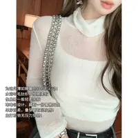 美洋MEIYANG 透透针织衫【商场同款】水溶羊毛微透堆堆打底衫-周一