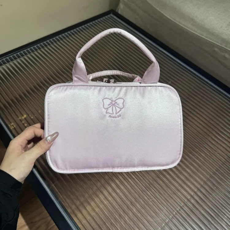 TX可爱卡通少女三层化妆包大容量便携外出百搭手提轻便高颜值时尚