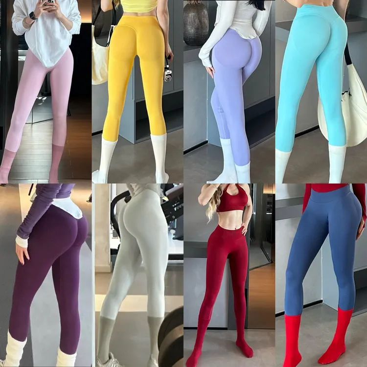 【三段式腰头】dfyne瑜伽裤欧美无缝紧身健身裤女提臀外穿运动长裤