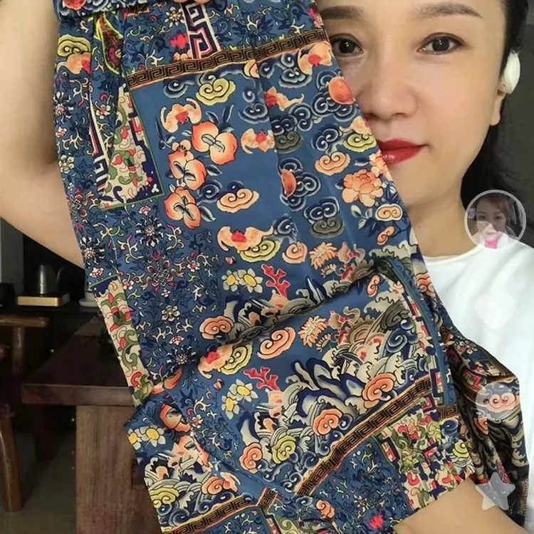 85558款龙凤冰丝段面夏凉裤