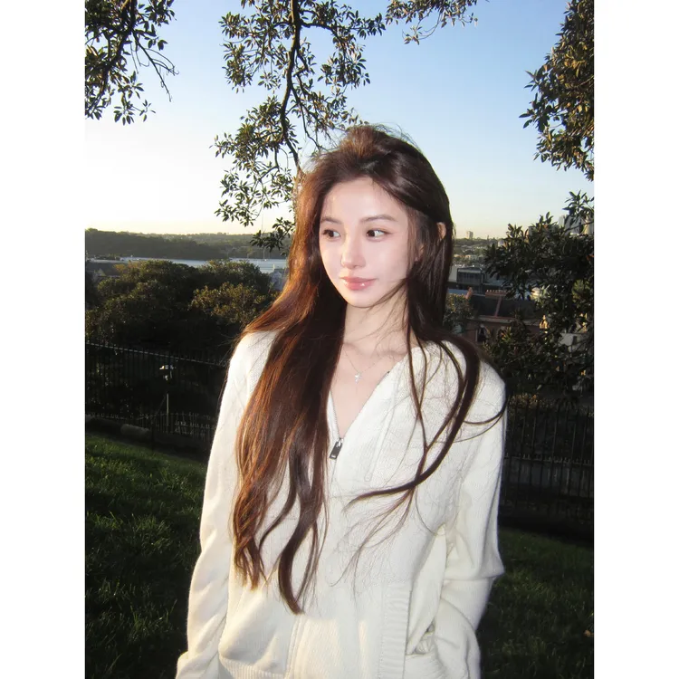 慵懒感毛针织衫女秋季新款连帽修身显瘦上衣22895#