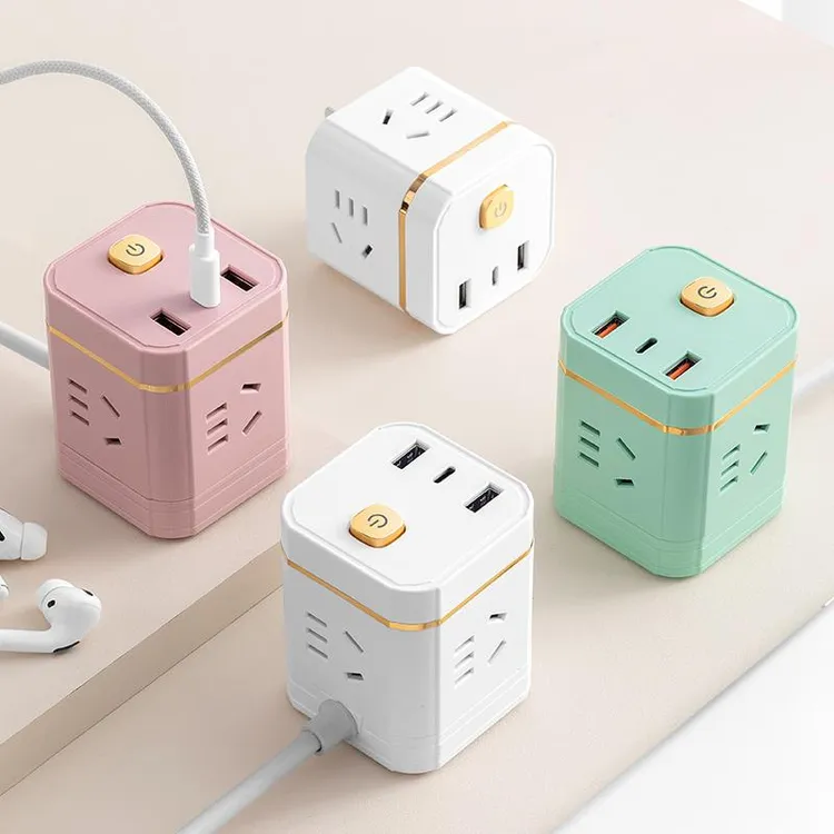 智能家用魔方插座多孔插排插板多功能USB插线板家用学生宿舍转换