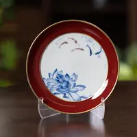 【YR】祭红描金 （荷韵）   壶承