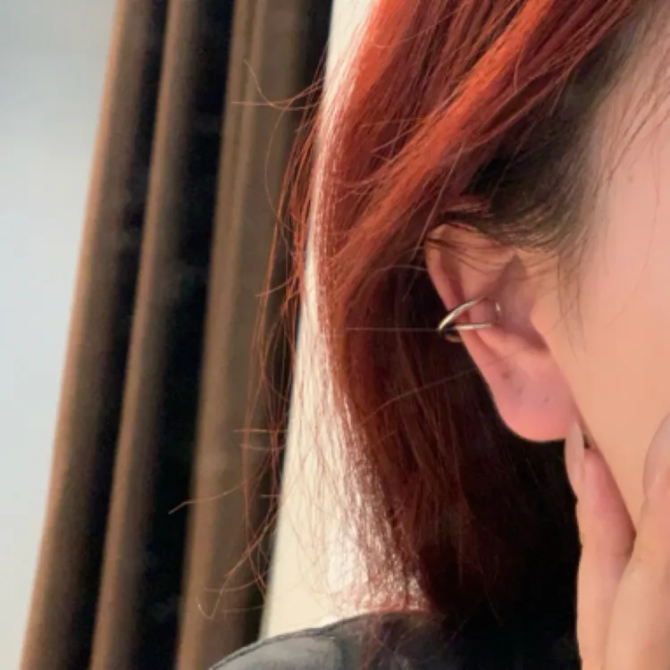 铜合金耳饰 交叉极简个性耳骨夹无耳洞可戴高级哈百搭