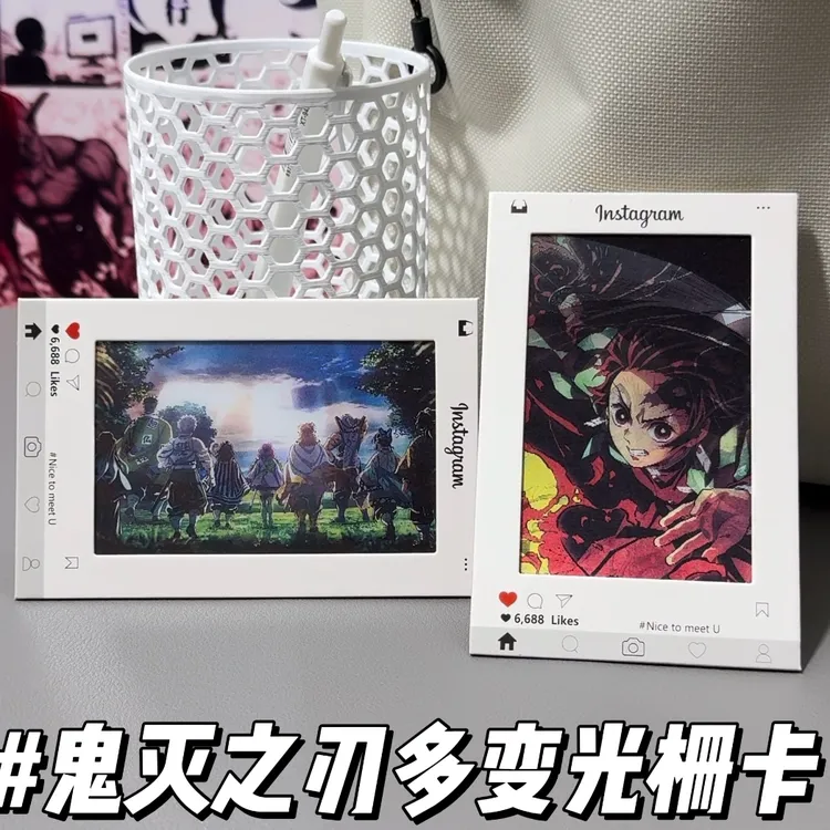 鬼灭之刃九大柱多变卡片光栅卡九大柱主角团周边动漫挂件小礼物