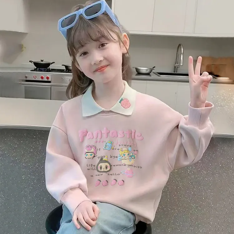 女童卫衣秋款2025新款儿童洋气时髦休闲上衣小女孩时尚网红衣服潮