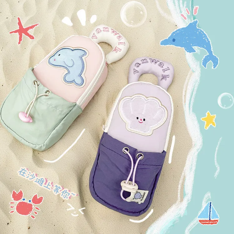 2025创意小众文具笔筒笔袋学生手提零钱抽绳收纳大容量可爱化妆包