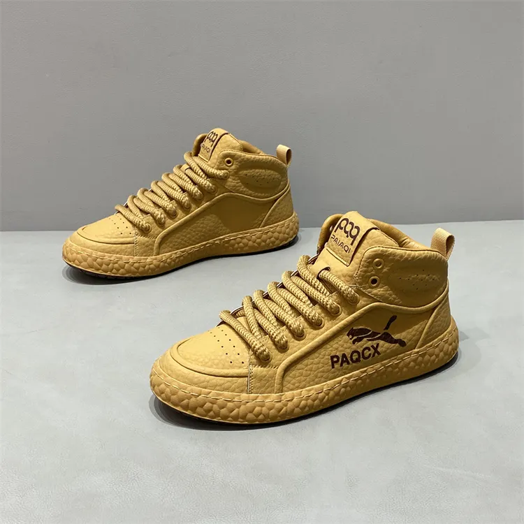 潮流男鞋2025秋冬季新款男士加绒保暖休闲鞋子单棉同款高帮板鞋男