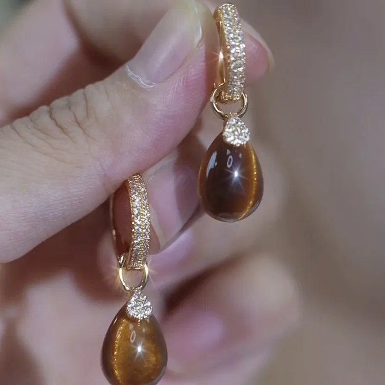 铜合金耳饰 高级感轻奢耳环时尚气质爆款耳饰