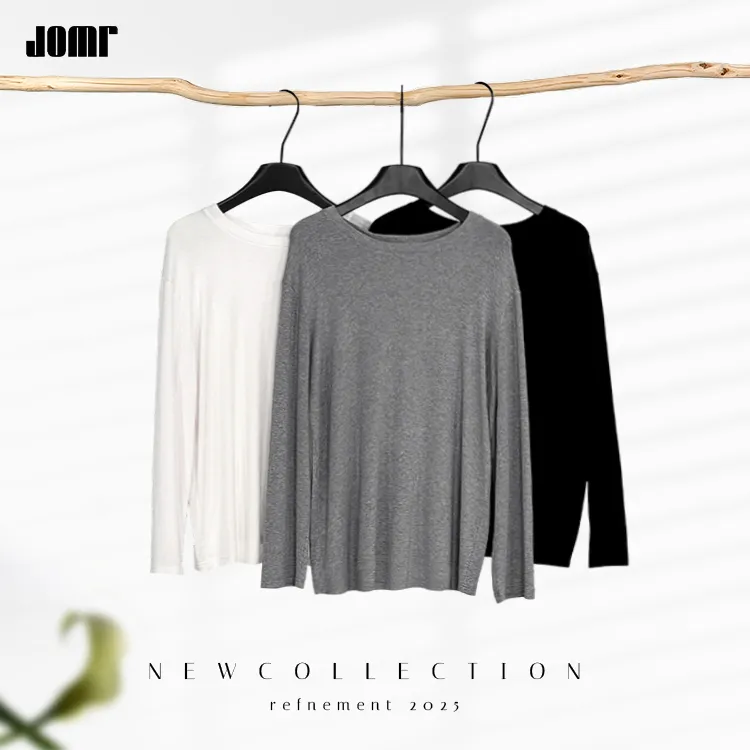 Jomr【天丝羊毛拉架｜亲肤不刺痒】紧密赛络纺抗起球 秋冬打底衫上衣