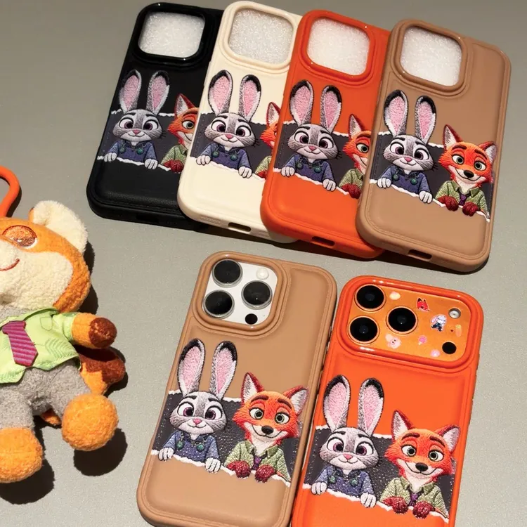 创意刺绣朱迪尼克适用iPhone17promax鼓包手机壳苹果16/15/14套13