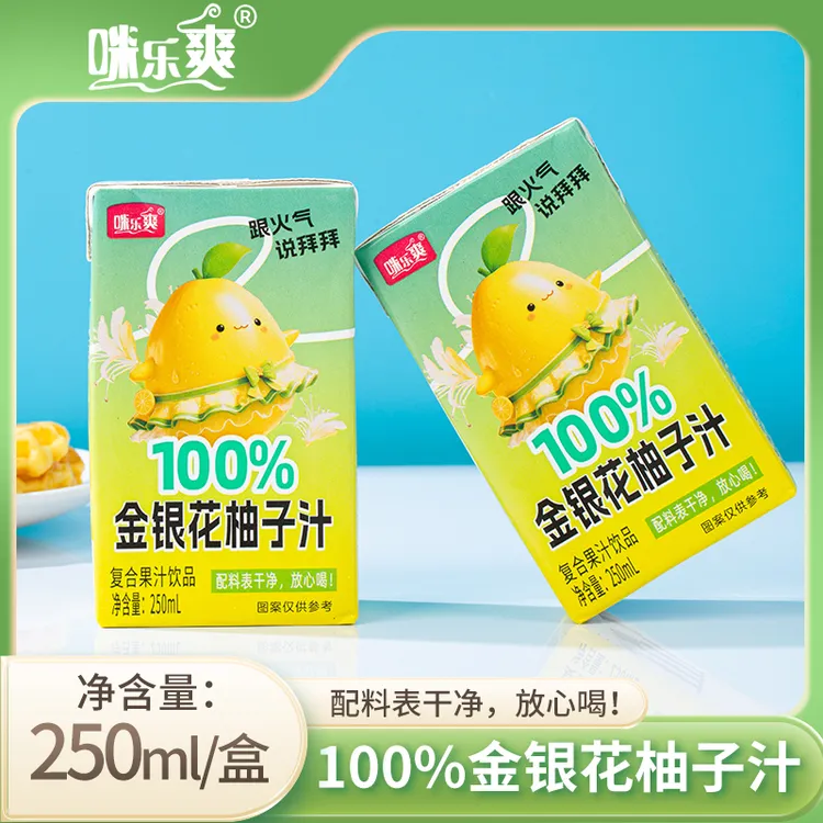 金银花柚子汁250ml*10盒营养果汁儿童饮品礼物夏天解渴