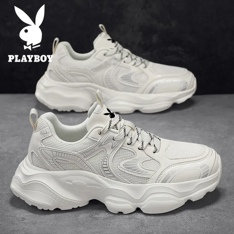 PLAYBOY/花花公子男鞋秋季新款百搭休闲网面运动鞋时尚老爹潮鞋男