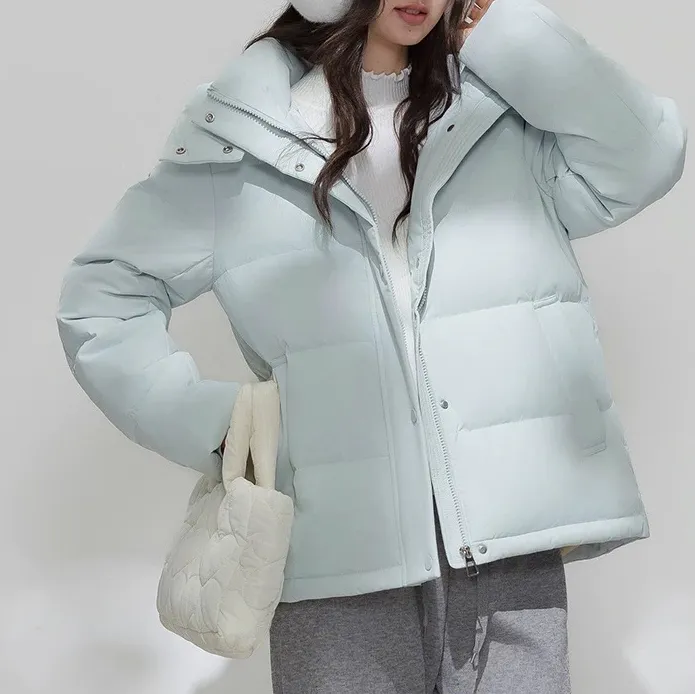 【白鹅绒】2025新款鹅绒服女短款宽松连帽休闲百搭冬季保暖外套