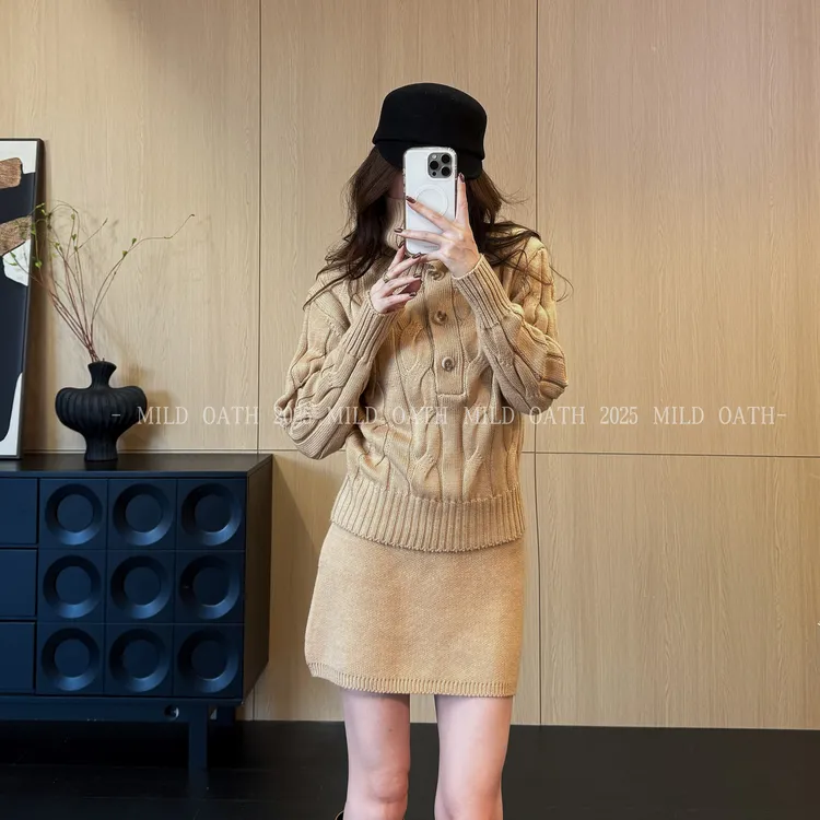 MILDOATH少量在仓【昼夜序曲】绵羊毛时尚设计感秋冬毛衣套装