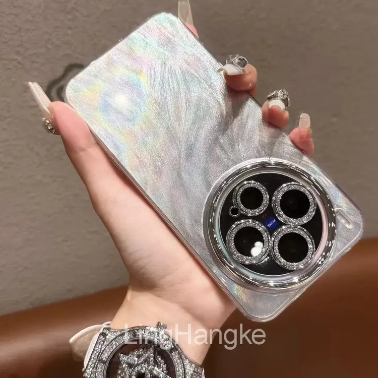 适用vivox300/x300pro极光羽纱手机壳全包高档简约个性网红防摔硬