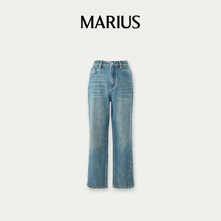MARIUS“扭扭裤”日本冈山不规则小俏皮感牛仔裤