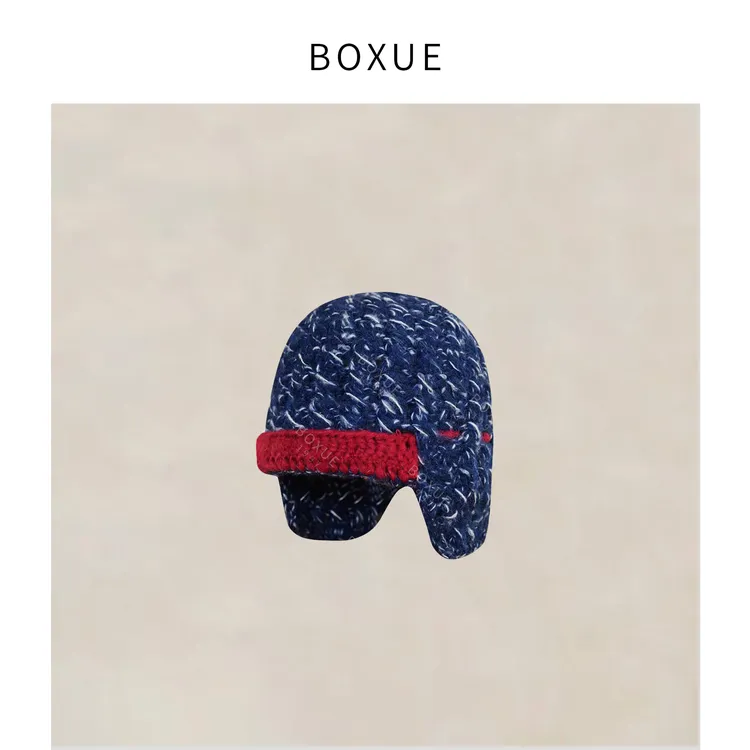 BOXUE 2025秋冬新款羊毛毛线轻奢 帽子#251024S1111
