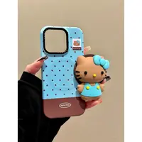 适用苹果iphone17promax波点猫咪16pro磁吸15ins支架14菲林手机壳