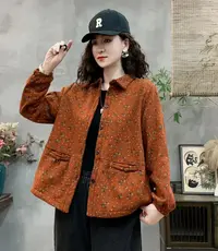 妈妈女装长袖外套秋季新款翻领中式时尚上衣2025