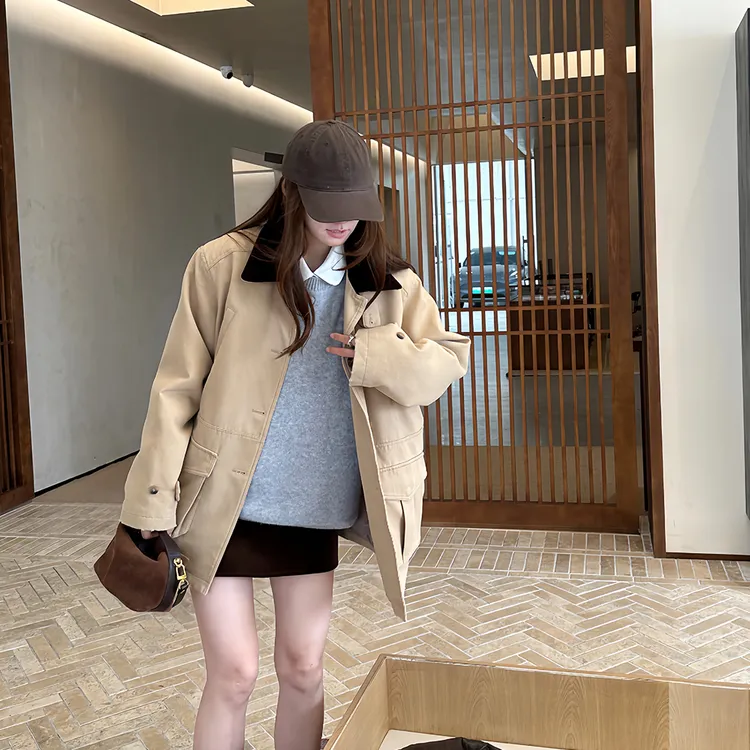 LA  宽松版 廓形 机能风 工装棉服外套 25761