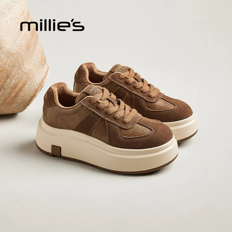 妙丽复古加绒保暖德训鞋女鞋美拉德厚底鞋松糕运动鞋板鞋时尚棉鞋