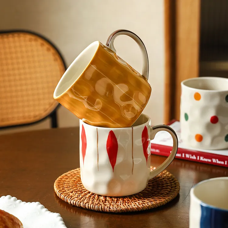 舍里情侣马克杯高级感轻奢女陶瓷水杯家用杯子高颜值茶杯咖啡杯