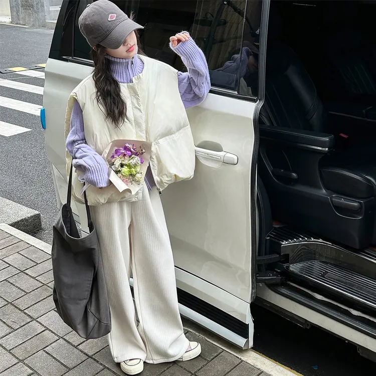 女童秋冬毛衣2025新款儿童洋气时髦上衣中大童韩版休闲加厚针织衫