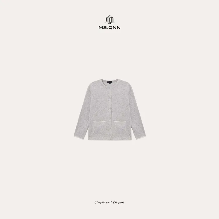 Ms.Qnn“小太阳”城市通勤保暖抓绒针织开衫外套 52C1733 Q姐