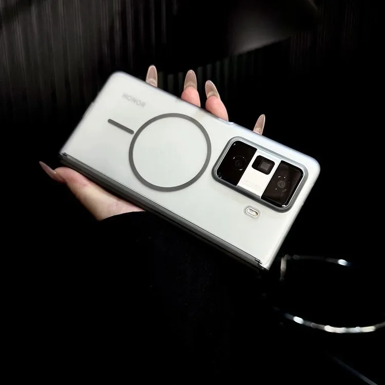 适用荣耀MagicVs3手机壳折叠屏磁吸磨砂MagicV3中轴铰链超薄硬壳