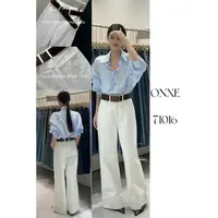 【71016】 窄版无弹直筒拖地裤  大白牛