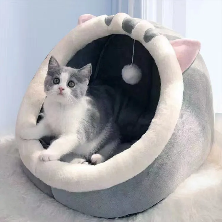 猫窝狗窝猫床垫子半封闭宠物猫咪四季保暖猫吉吉通用型可拆洗窝yj