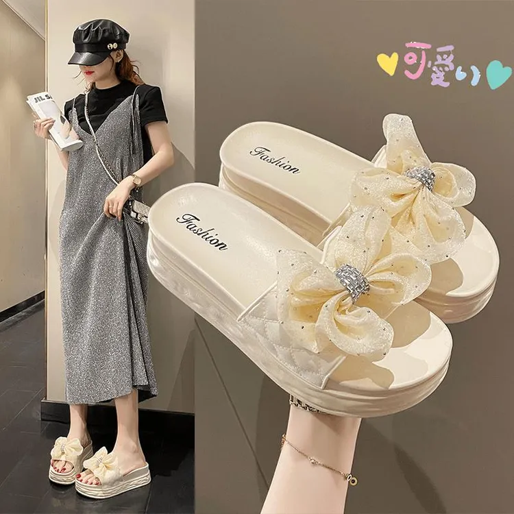 拖鞋女夏季外穿松糕底增高厚底高级感小香风爆款沙滩凉拖网红时尚