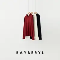 BAYBERYL老贝入门帽衫*平针插肩百搭秋连帽针织衫ZZS5H2042-9/24