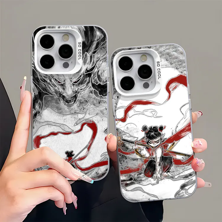 夕与空水墨画哪吒登场适用苹果16手机壳华为P70oppo小米15vivo套