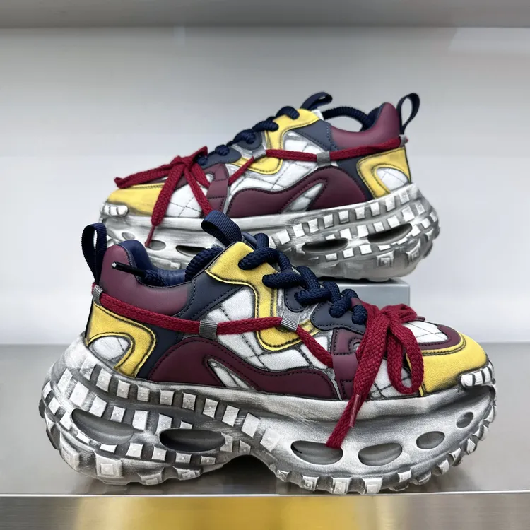 潮牌男女运动老爹鞋秋跑鞋透气潮流潮鞋复古红色厚底明星同款爆款