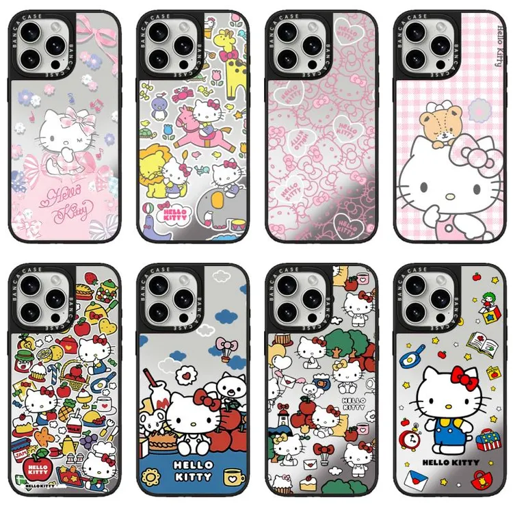 BANCA凯蒂合集适用苹果15/16promax潮牌镜面手机壳14/13/12/11