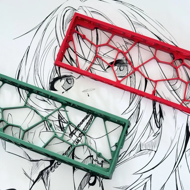 YU60镂空铝合金键盘外壳适配GH60客制化外壳