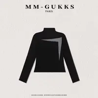明明GUKKS『7字日常』秋冬设计感磨毛绒感显瘦收拾内搭打底衫