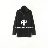 AP洛哥53186SK【期诺】100美丽诺羊毛翻领时尚百搭拉链罗纹针织开衫