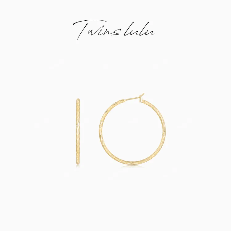 TWINS LULU镀K金 秋上新气质小众百搭简约氛围感配饰耳环TSL2598