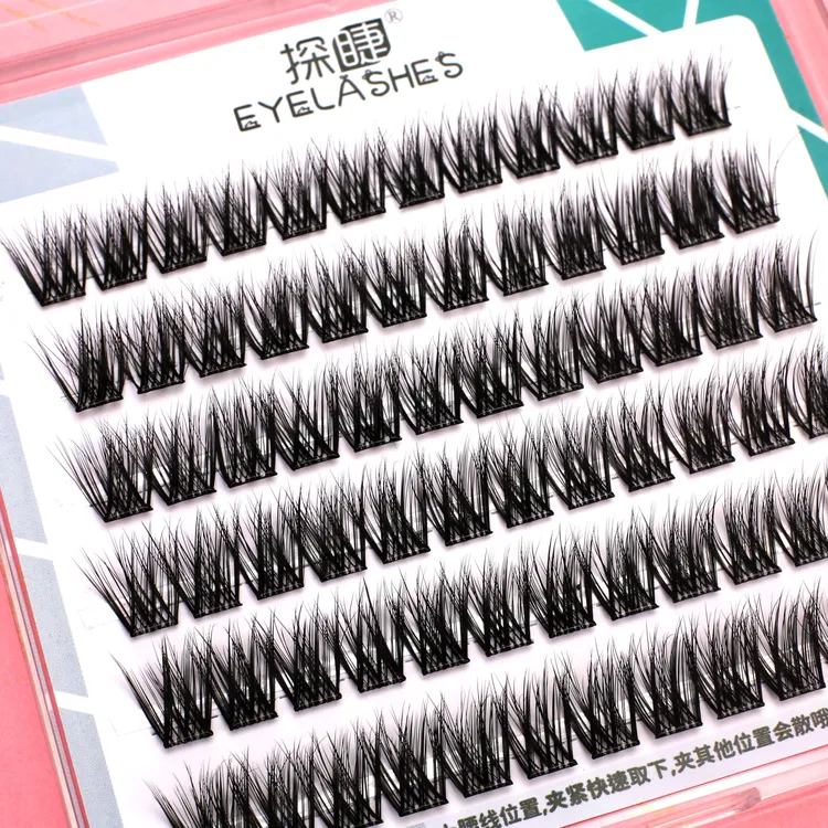 自粘假睫毛超自然仿真2025新款5d毛绒绒凌乱细梗新款假睫毛免胶水