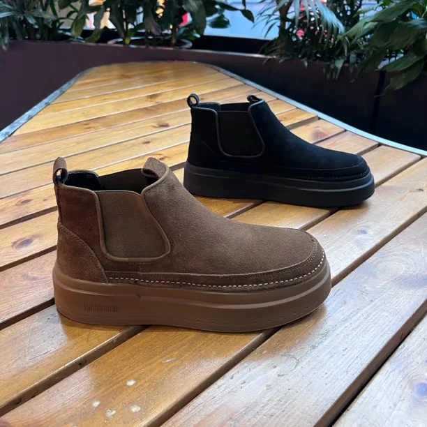 2025冬季加绒男士素面一脚蹬棉鞋